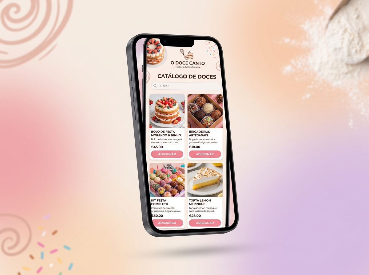 Catálogo Online para Confeitarias, Bolos e Doces Gourmet