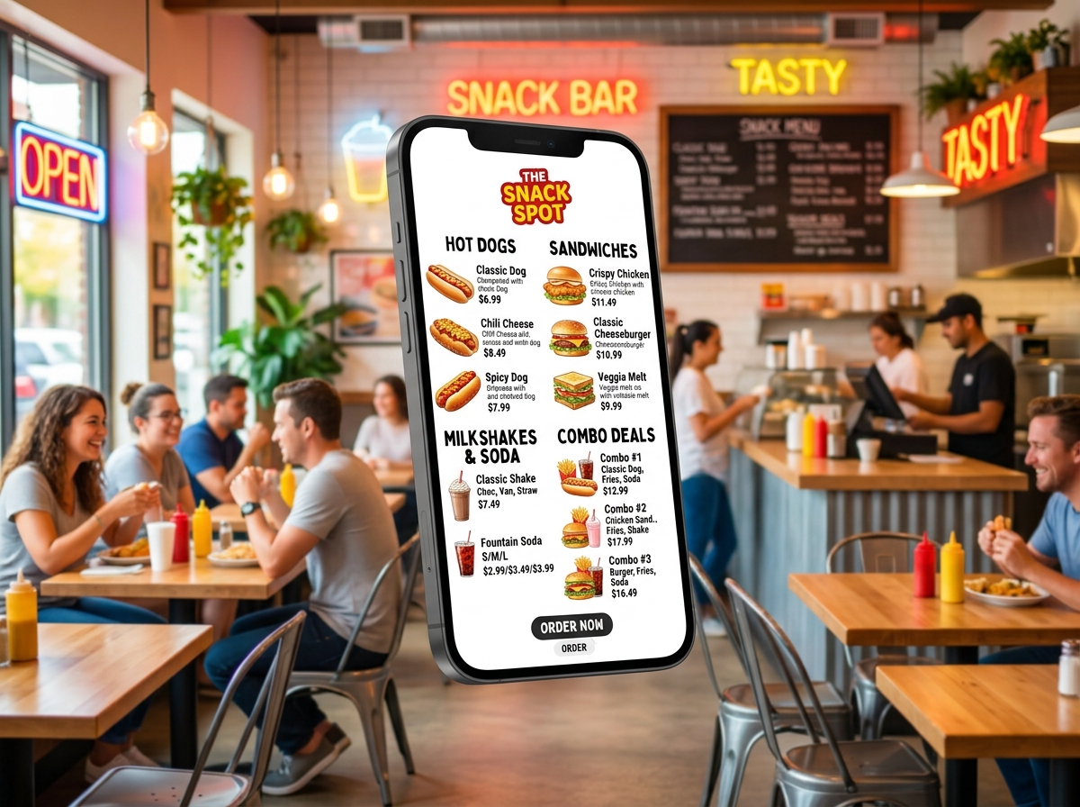 Cardápio Digital para Lanchonetes e Lanches Rápidos